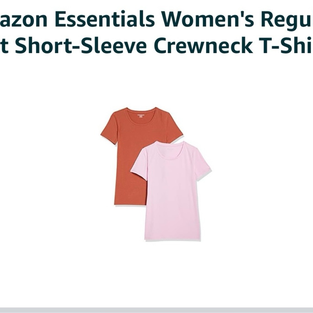 Amazon Essentials Women's Short-Sleeve Tees - Pink and Brown
